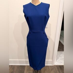 Victoria Beckham Royal Blue Midi Dress